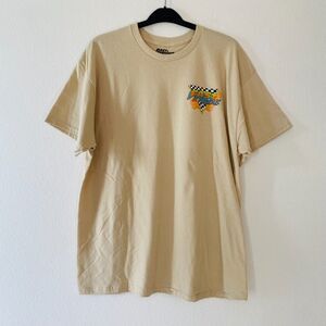By Freeze FAST & FURIOUS Men's T shirt Short Sleeve Beige Graphic‎ Print XL NWOT